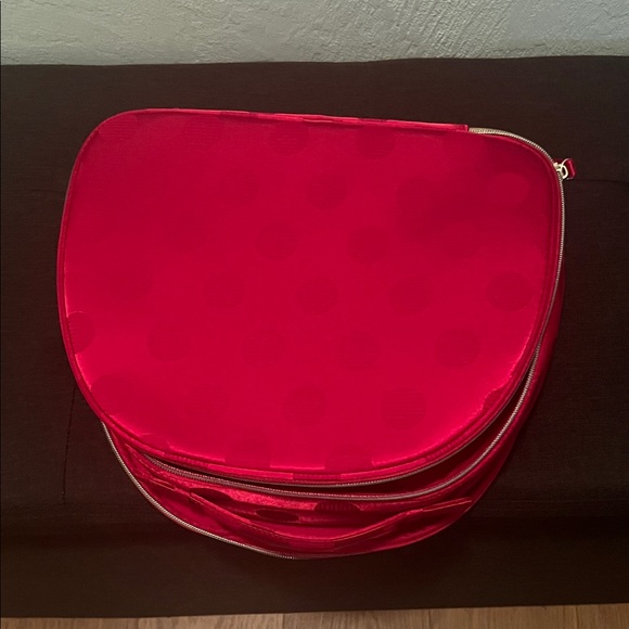 #0999+ Elegant Red Polka Dot Women's Makeup Bag - Picture 5 of 9